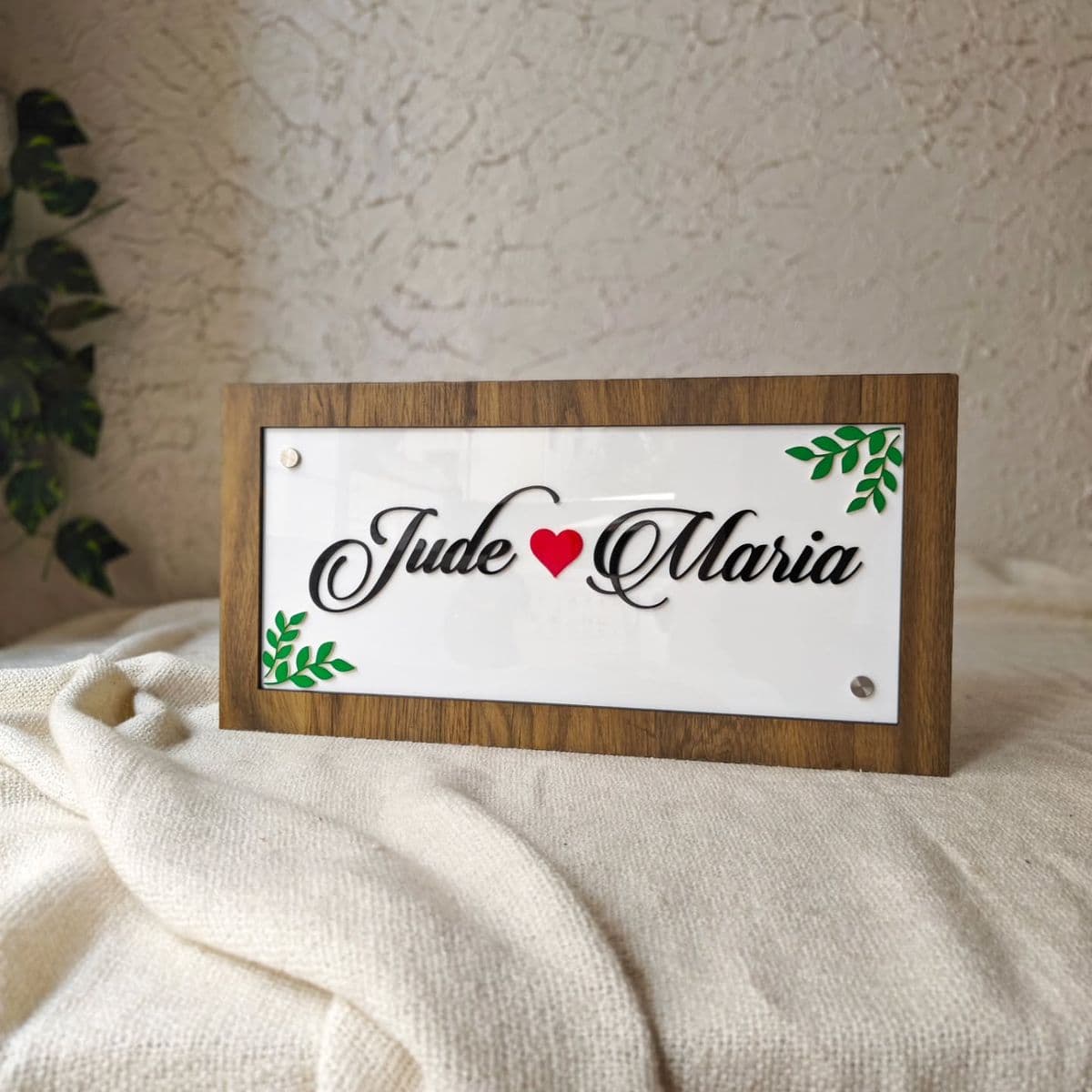 Celebrate your love & togetherness with a nameplate