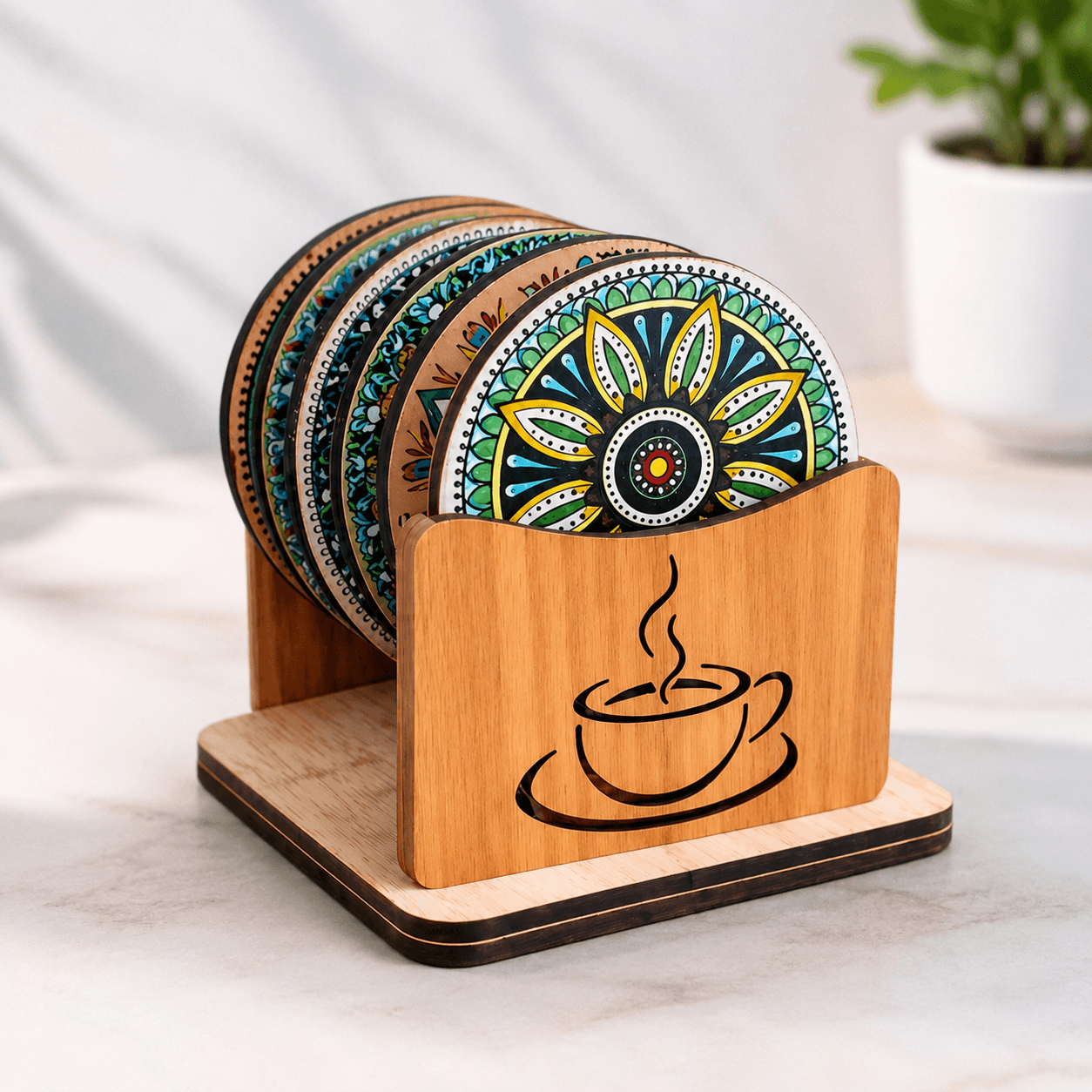 Mandala Tea Coasters Set of 4