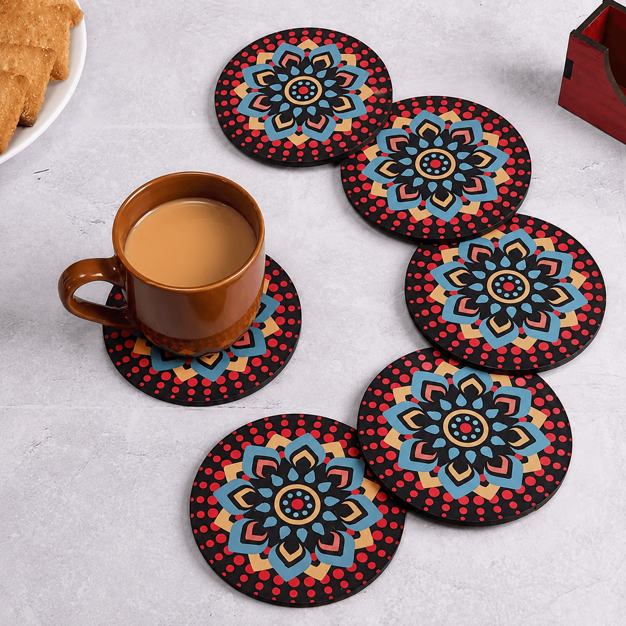 Mandala Tea Coasters Set of 6